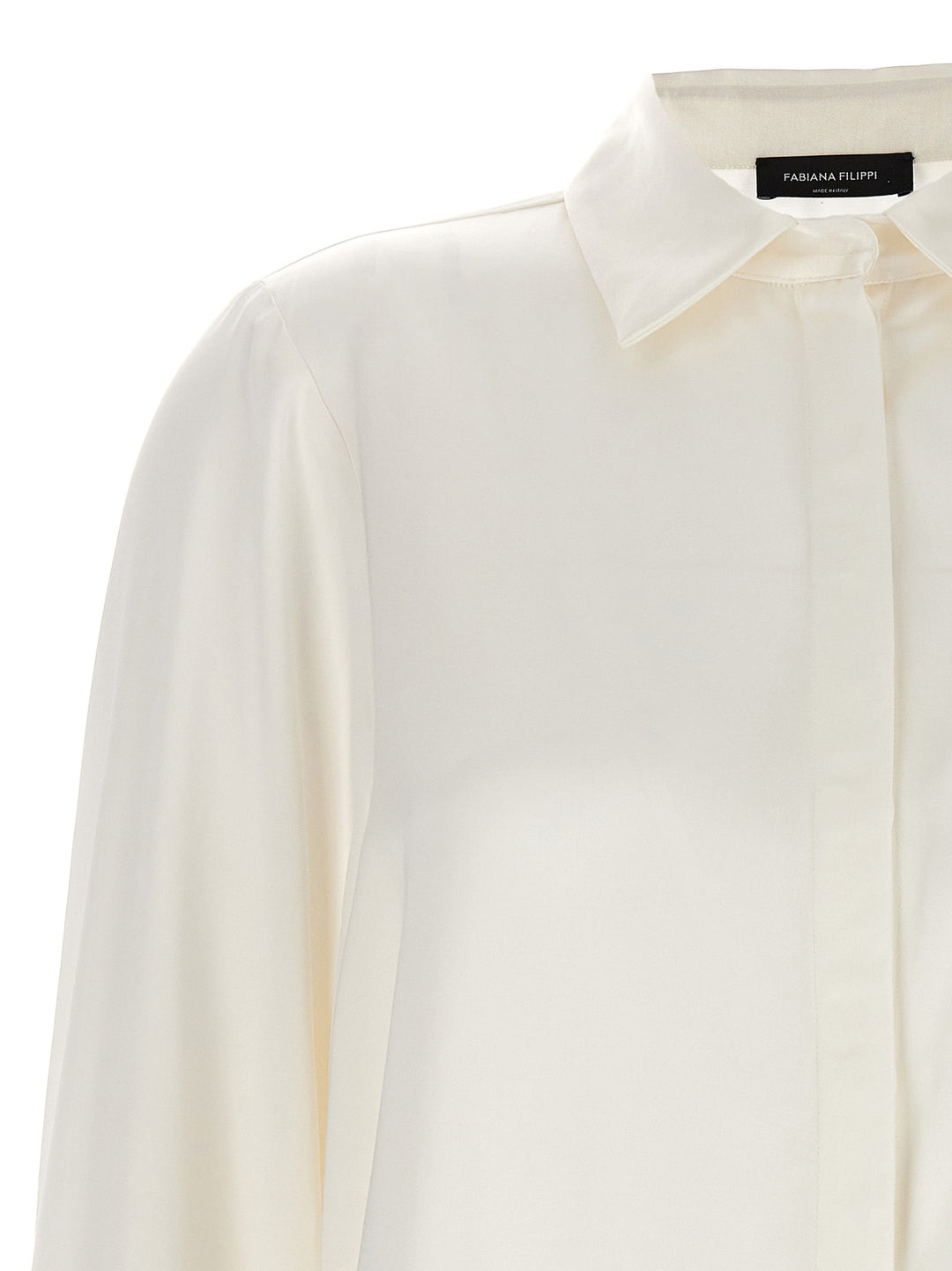 Satin Shirt Camicie Bianco