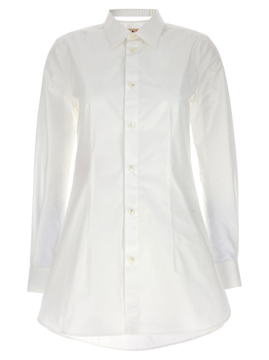 Cut-Out Collar Shirt Camicie Bianco