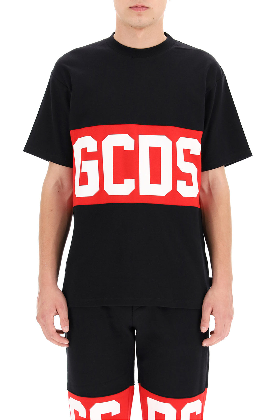 T Shirt Con Banda Logo - GCDS - Uomo