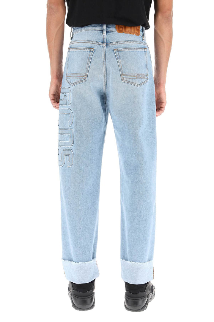 Jeans Cropped Patch Logo - GCDS - Uomo