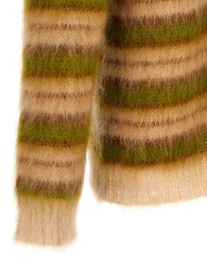 Striped Mohair Cardigan Maglioni Multicolor