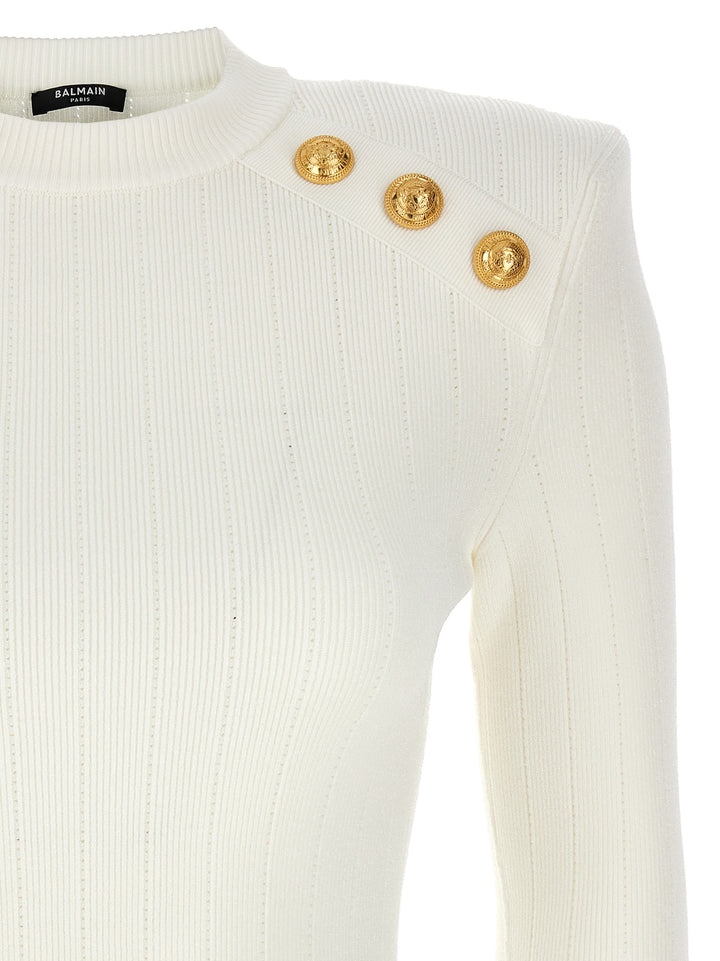Logo Button Sweater Maglioni Bianco