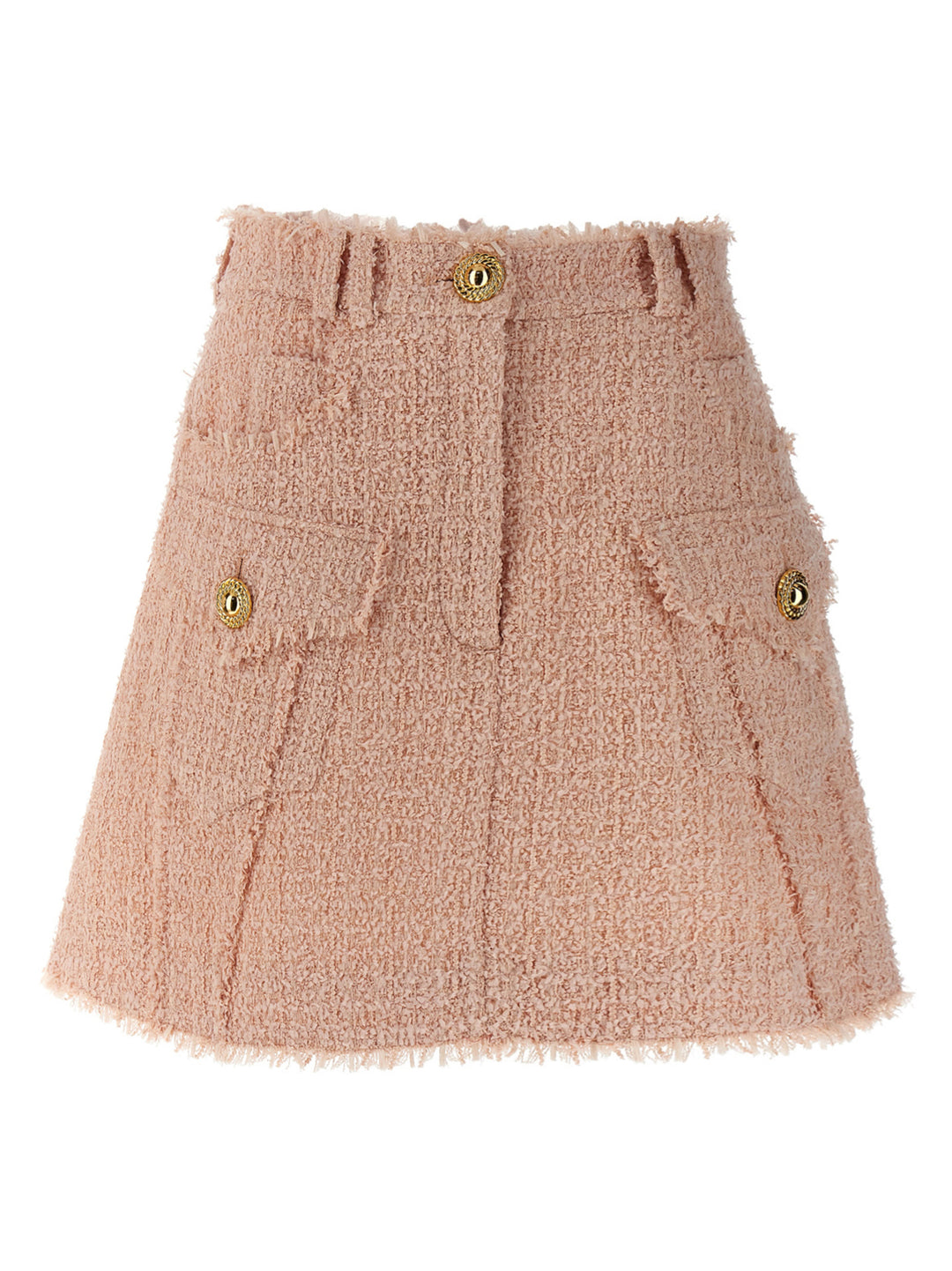 Tweed Mini Skirt Gonne Rosa