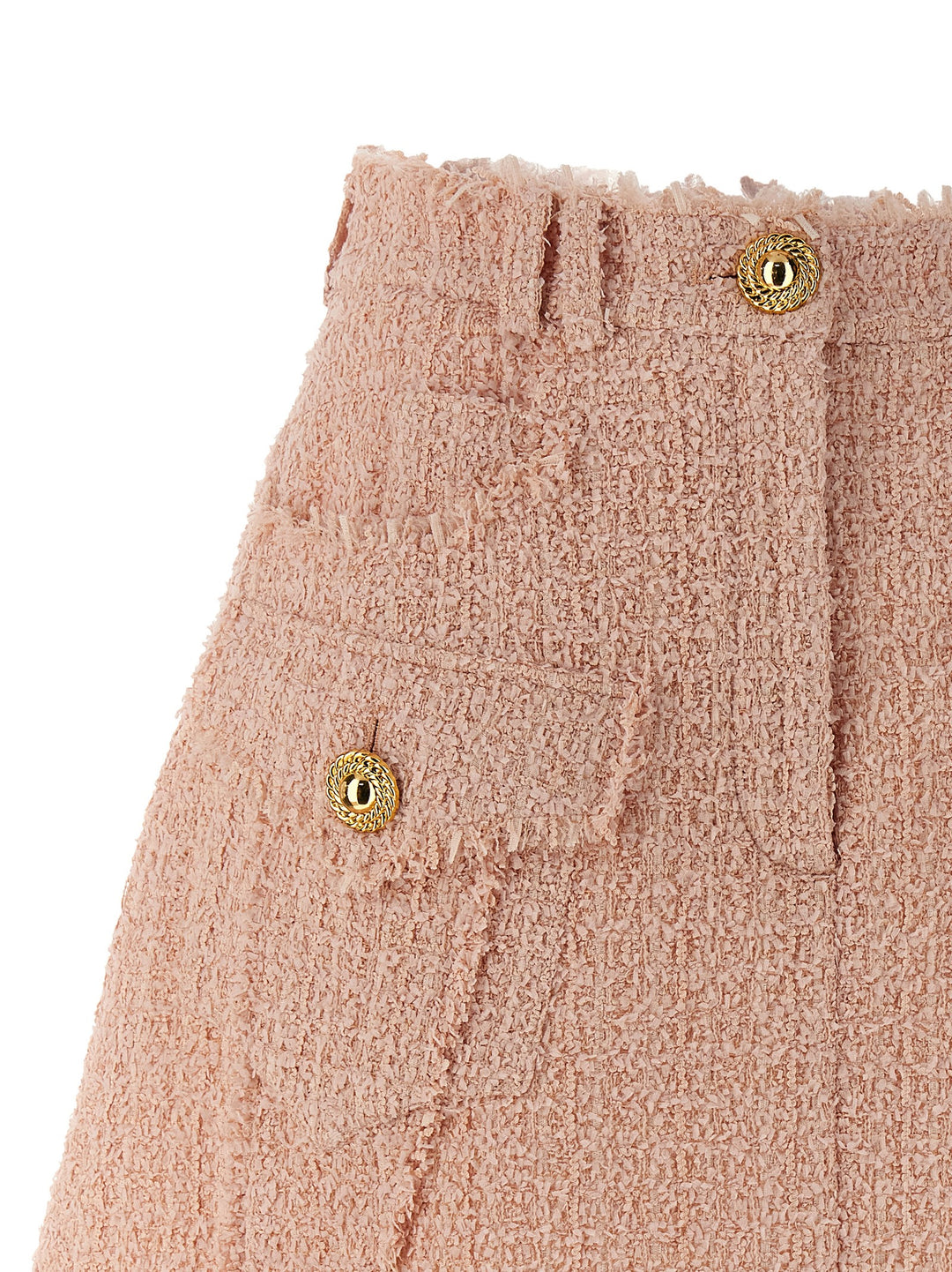 Tweed Mini Skirt Gonne Rosa