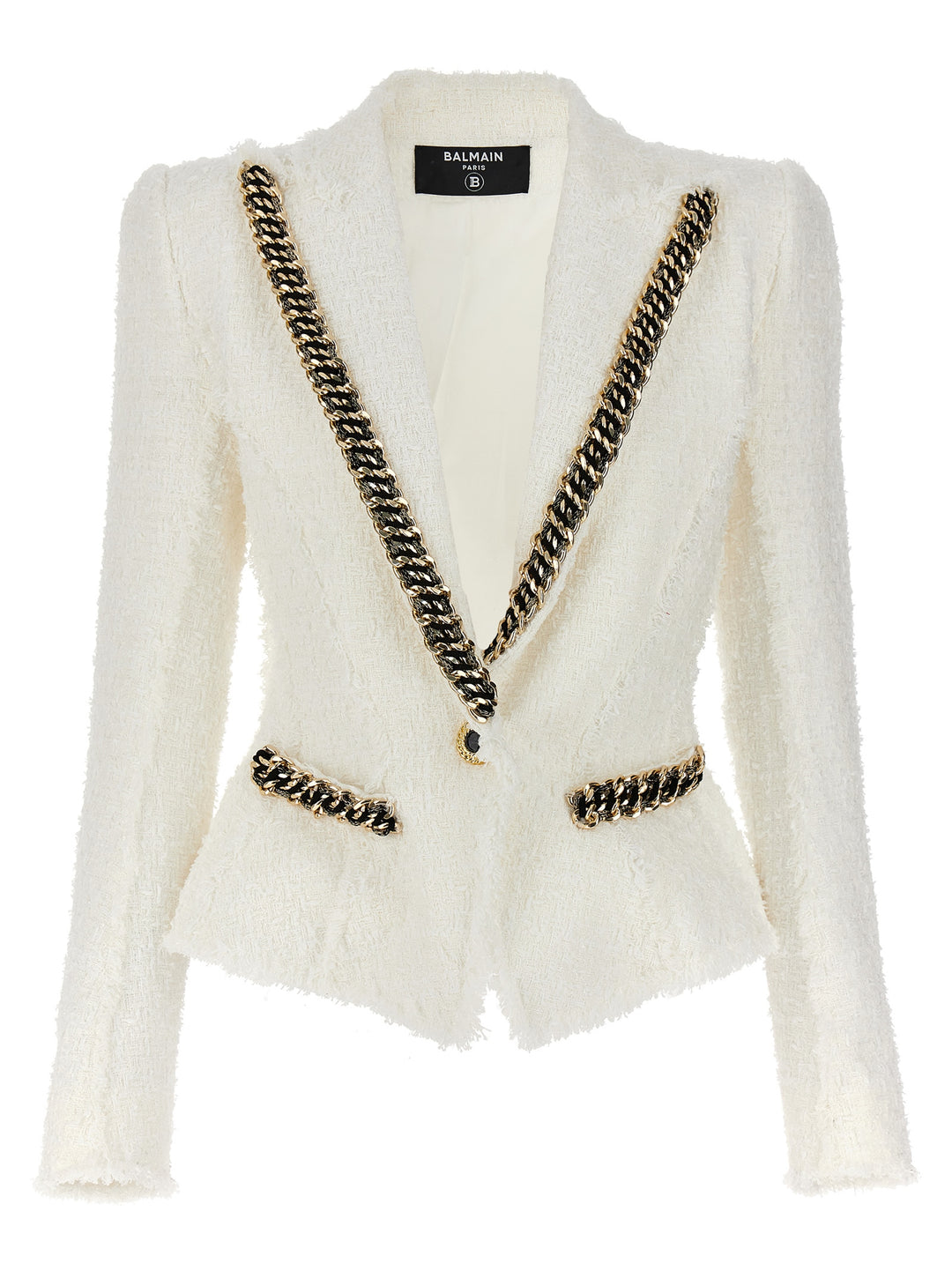 Tweed Blazer Blazer And Suits Bianco