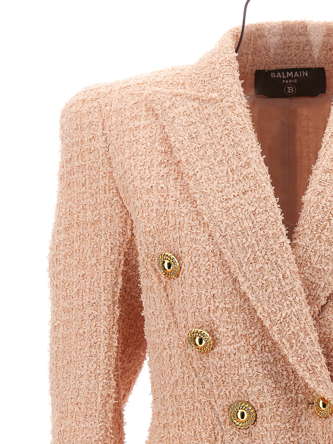 Tweed Double-Breasted Blazer Blazer And Suits Rosa