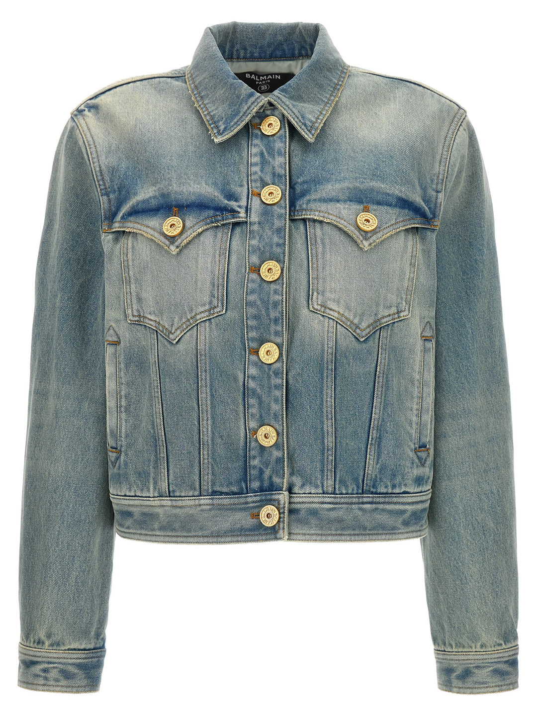 Vintage Denim Jacket Giacche Celeste