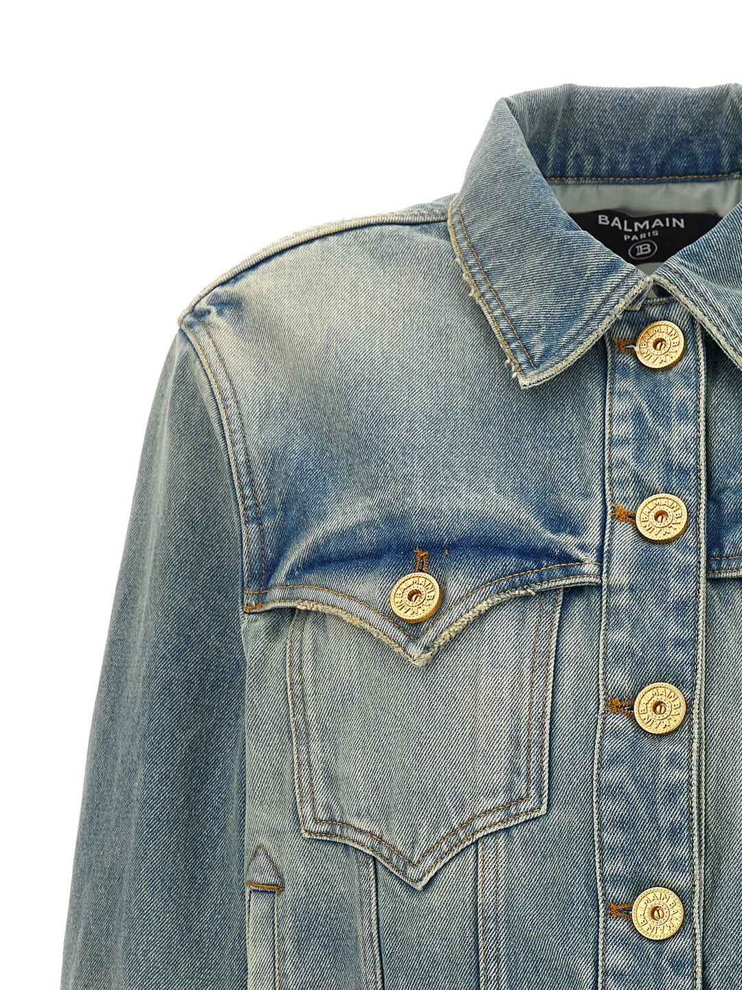 Vintage Denim Jacket Giacche Celeste