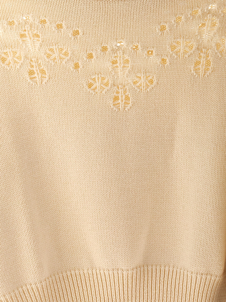 Intarsia Sweater Maglioni Bianco