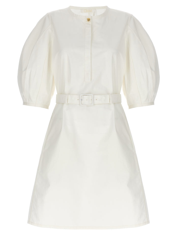 Belt Dress At The Waist Abiti Bianco