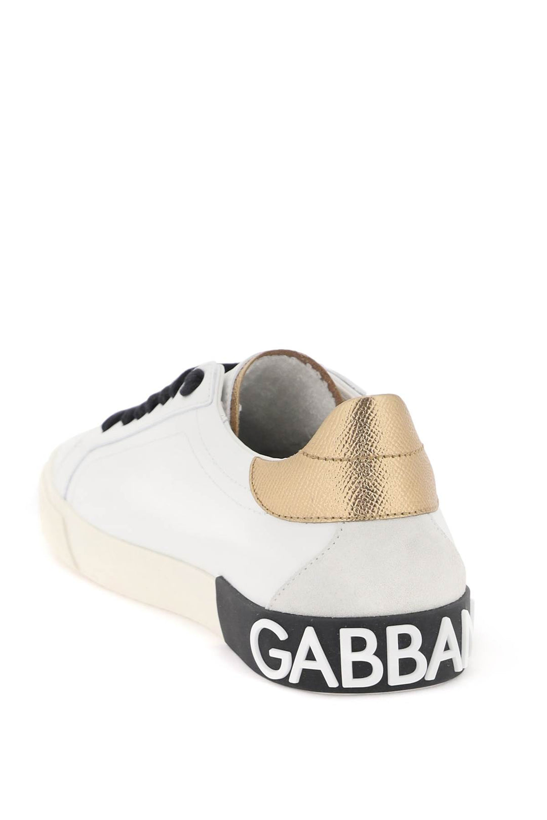 Sneakers Portofino Vintage In Pelle Con Dg Strass - Dolce & Gabbana - Donna