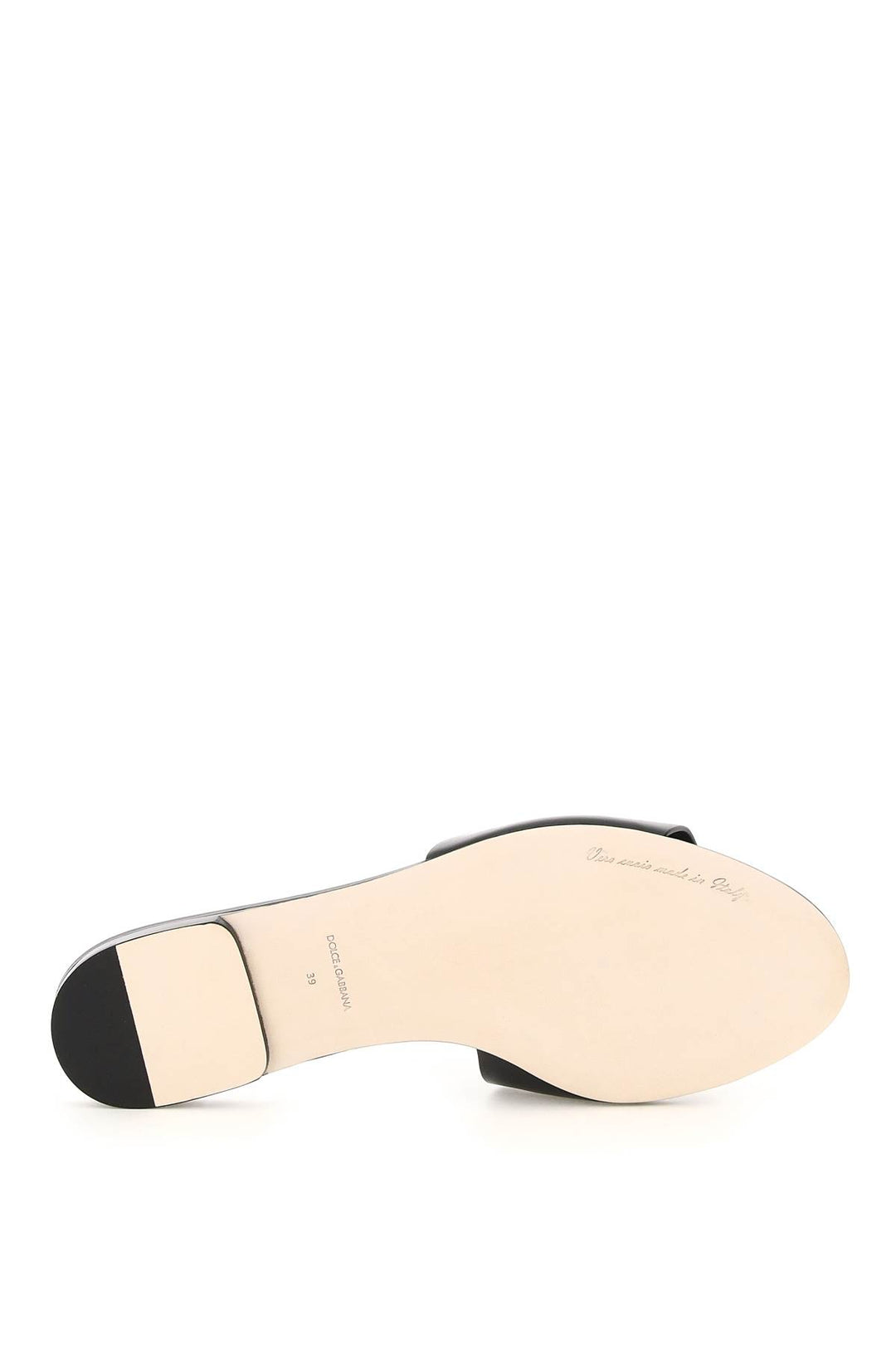 Slides In Pelle Con Logo Cut Out - Dolce & Gabbana - Donna