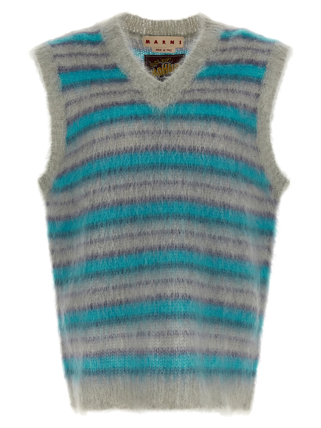 Brushed Stripes Fuzzy Wuzzy Gilet Multicolor