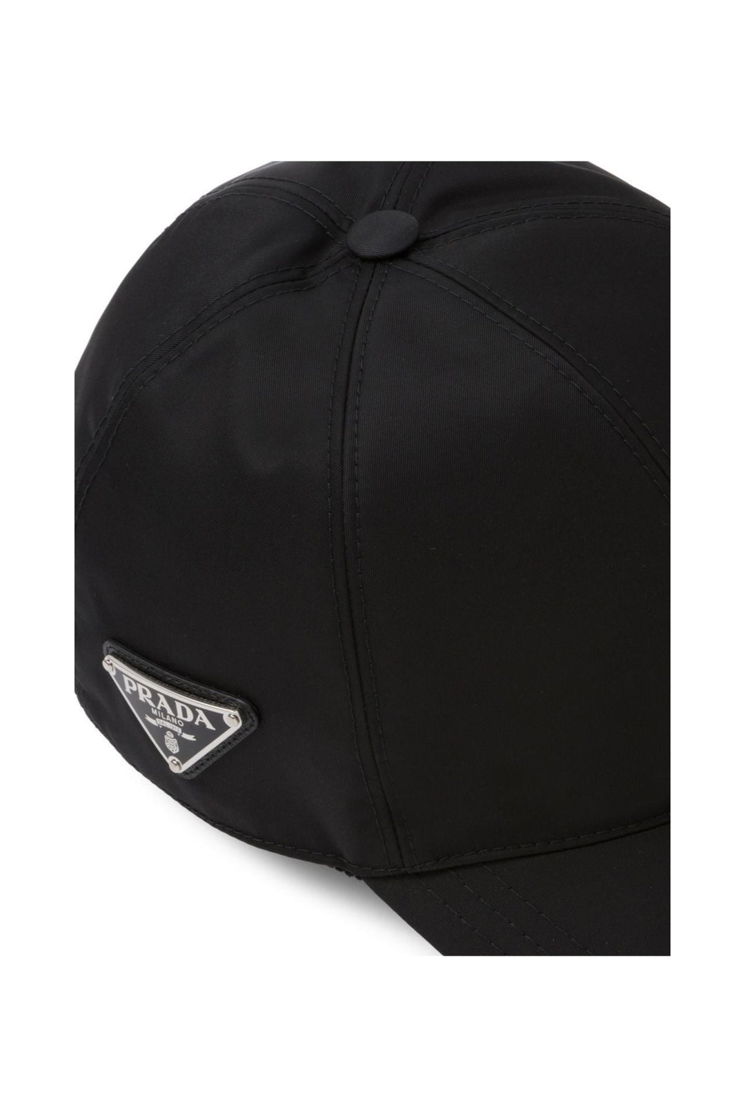 Cappello da Baseball Nero in Nylon con Logo