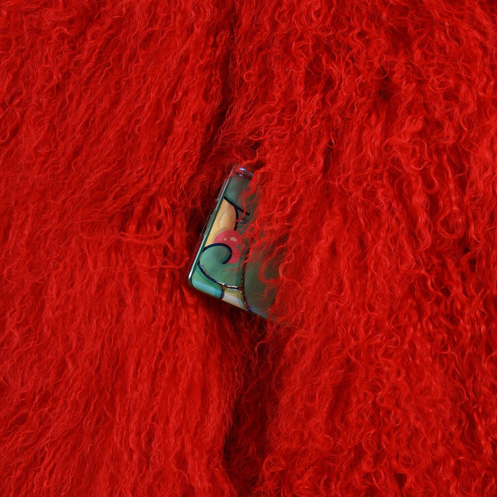 Cappotto Rouselin Rosso in Mongolia