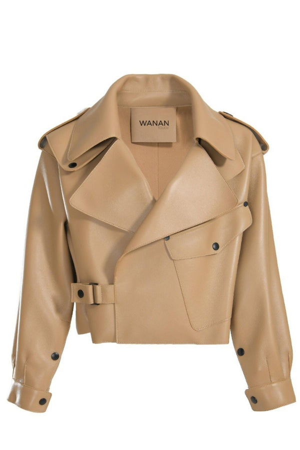 Chiodo Ilaria in Pelle di Agnello Beige