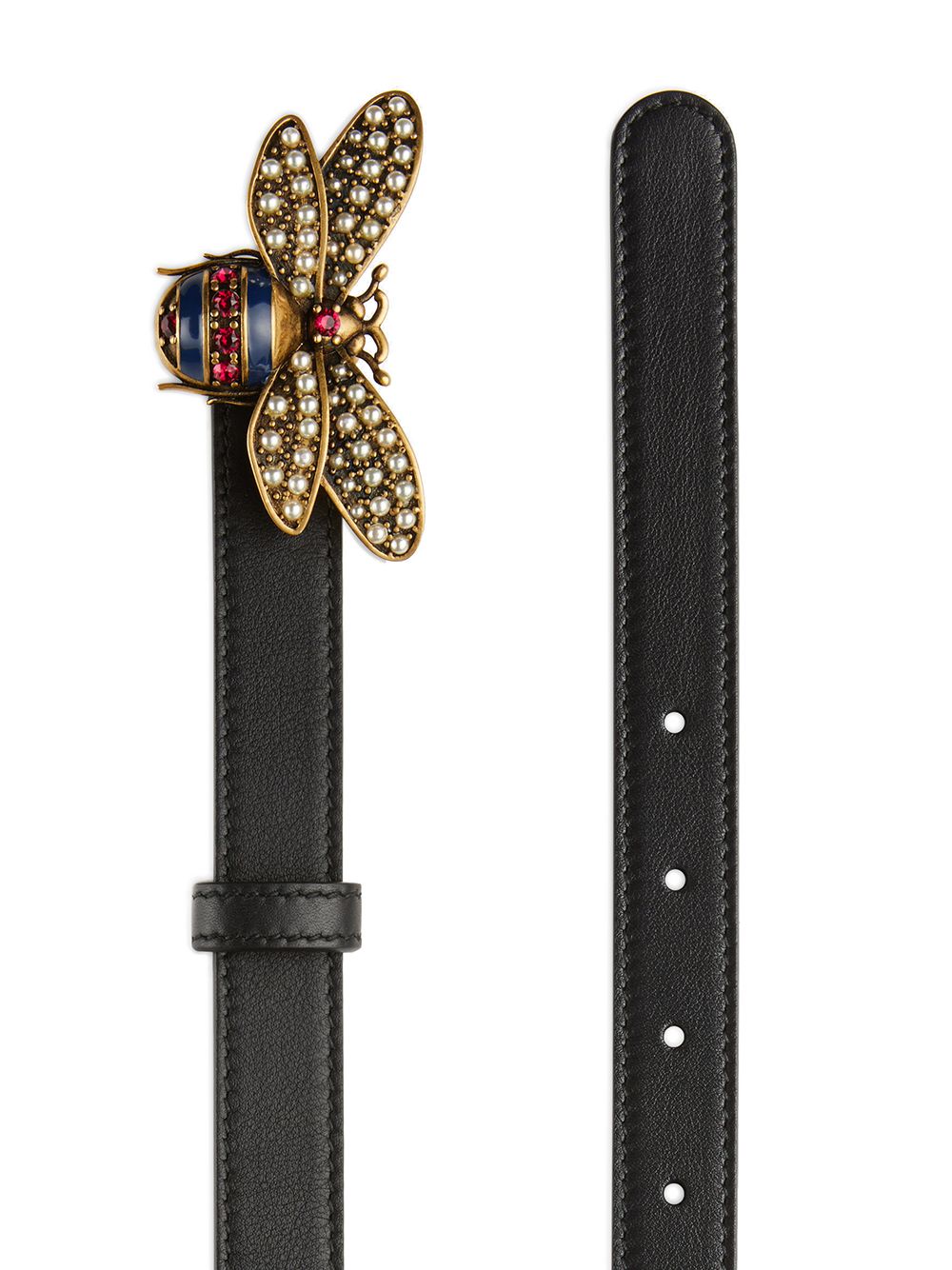 Cintura Queen Margaret pelle nero Gucci WananLuxury Wanan Luxury