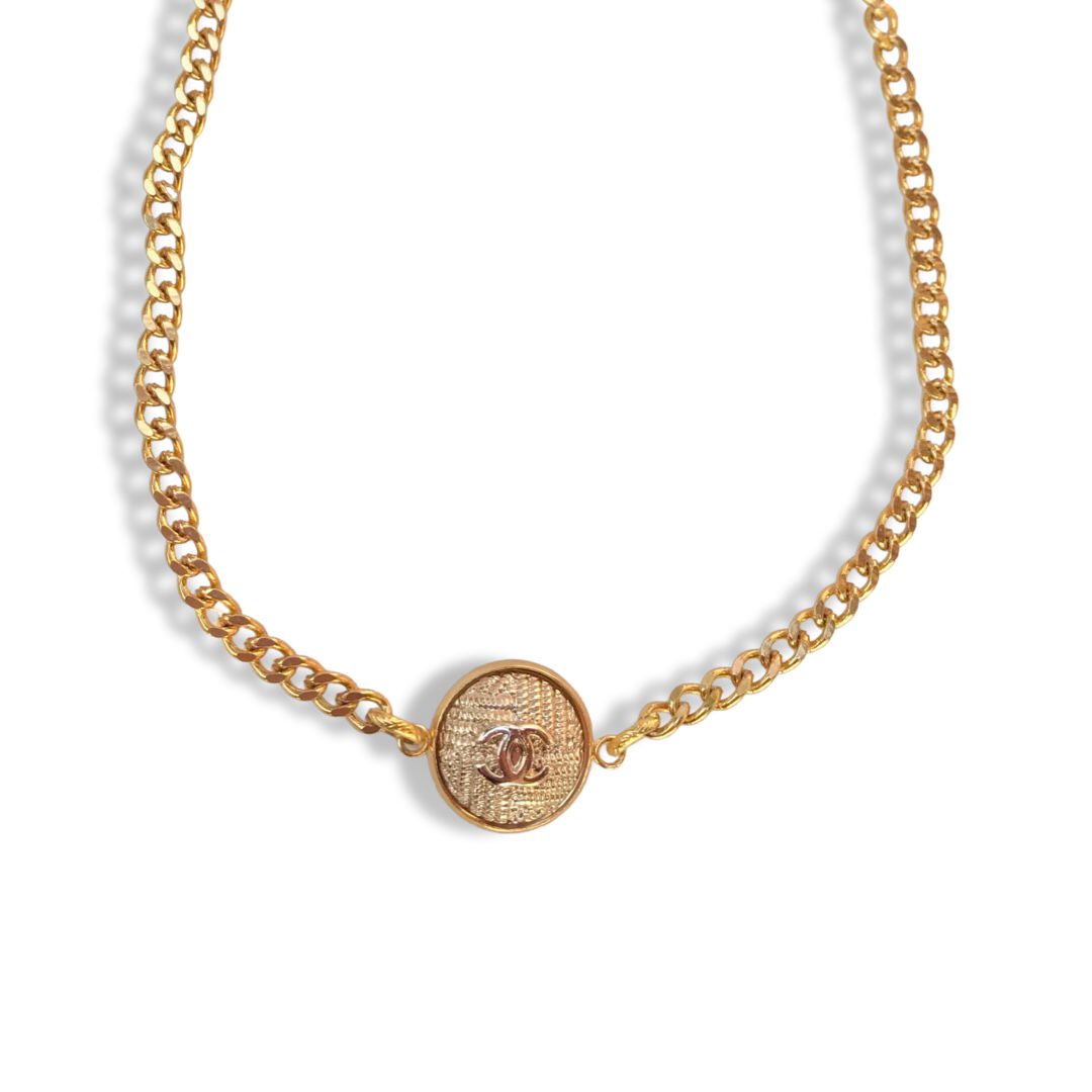 Collana Chanel a catena in oro-Saruc x Wanan-Wanan Luxury