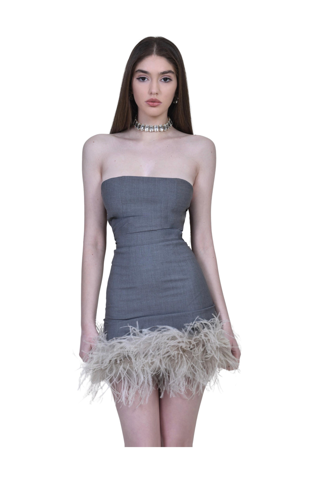 Co ord Era in Cotone Grigio-The Archivia-Wanan Luxury