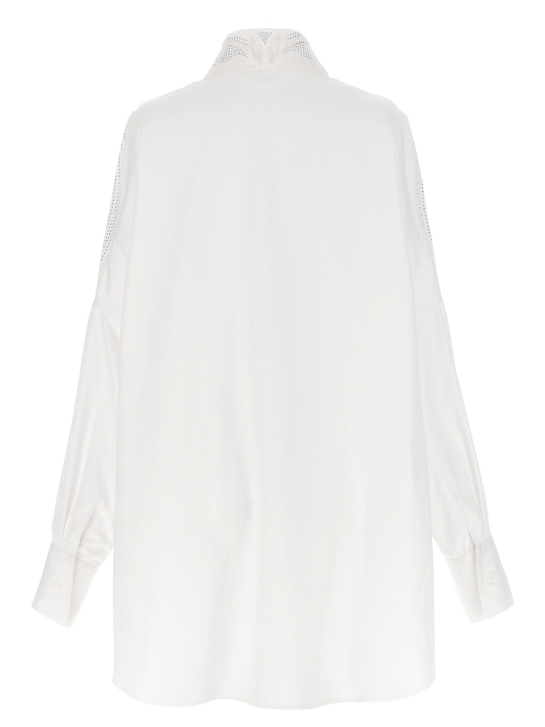 Rhinestone Embroidery Shirt Camicie Bianco