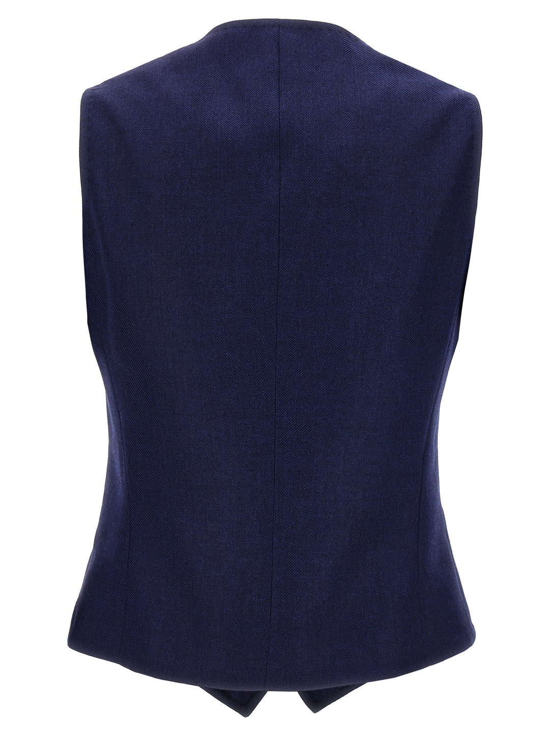 Silk Cashmere Vest Gilet Blu