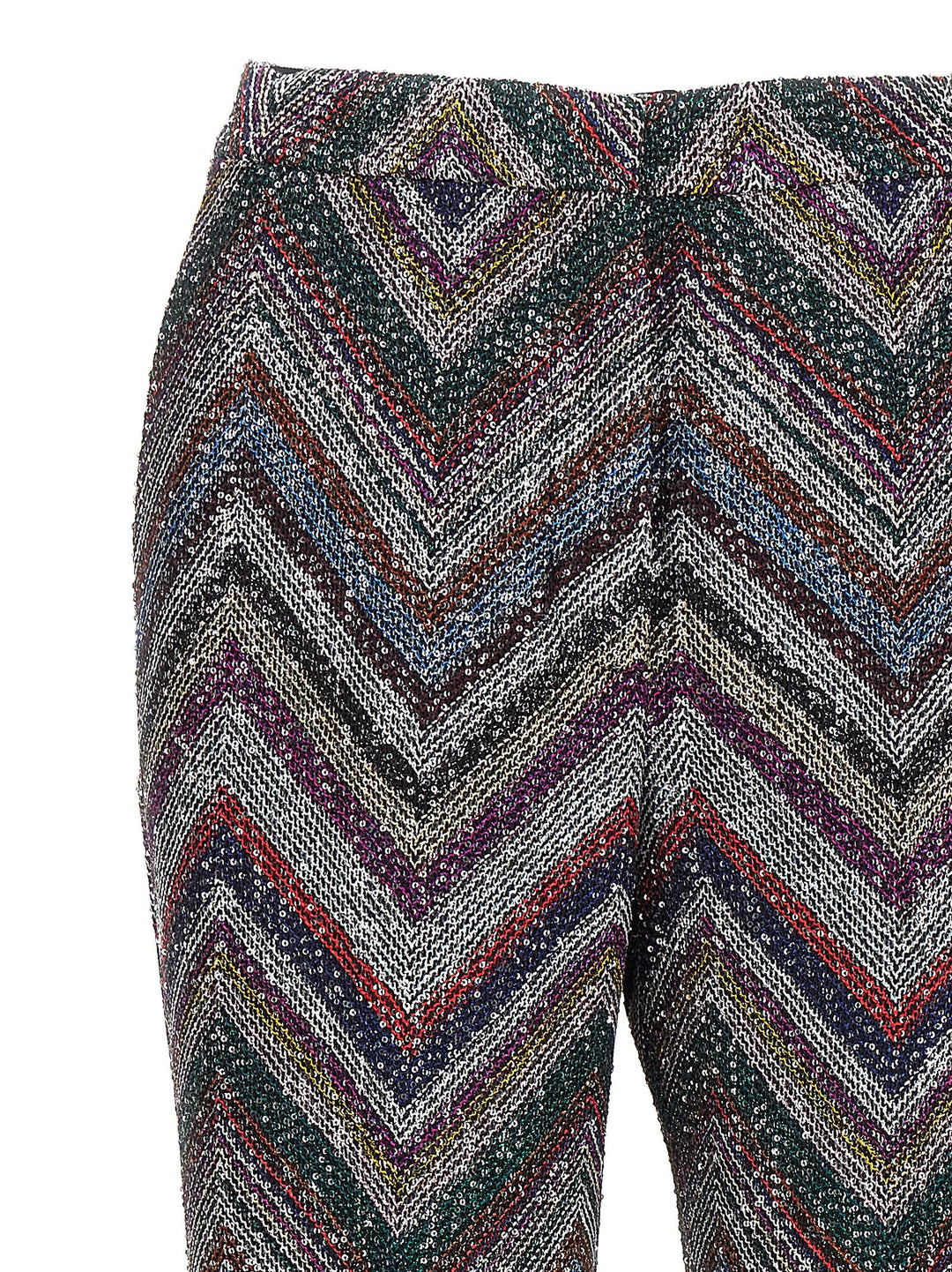 Zigzag Pattern Pantaloni Multicolor