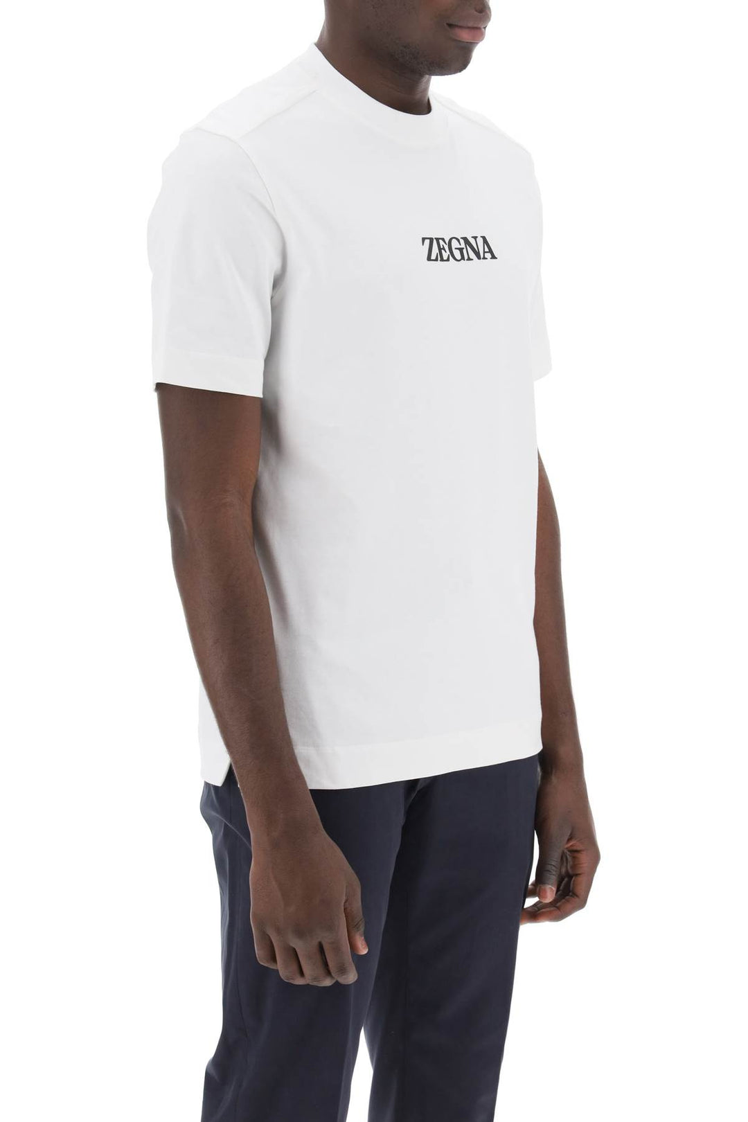 T Shirt Con Logo Gommato - Zegna - Uomo