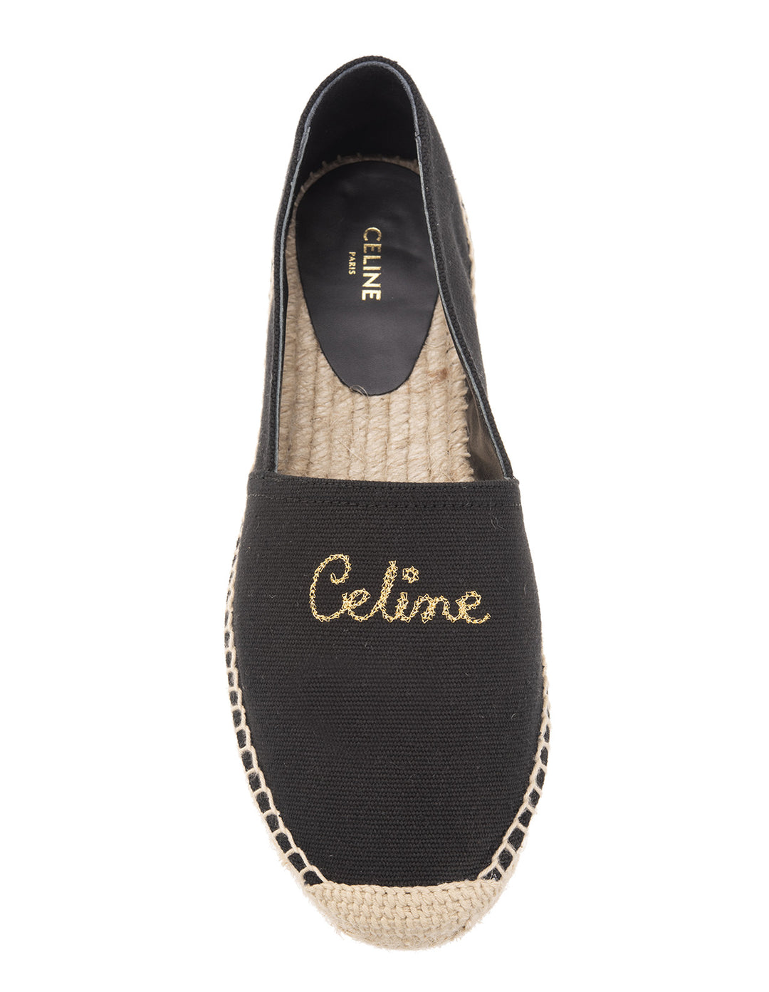 Espadrillas nere con logo-Celine-Wanan Luxury