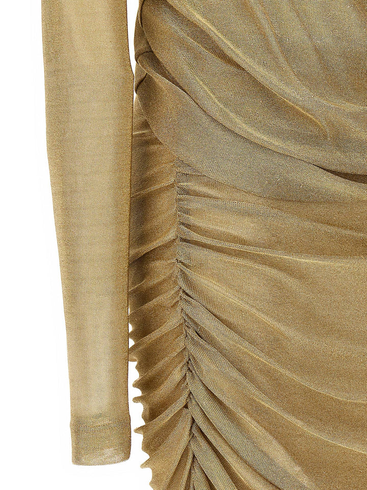Lurex Knit Dress Abiti Oro
