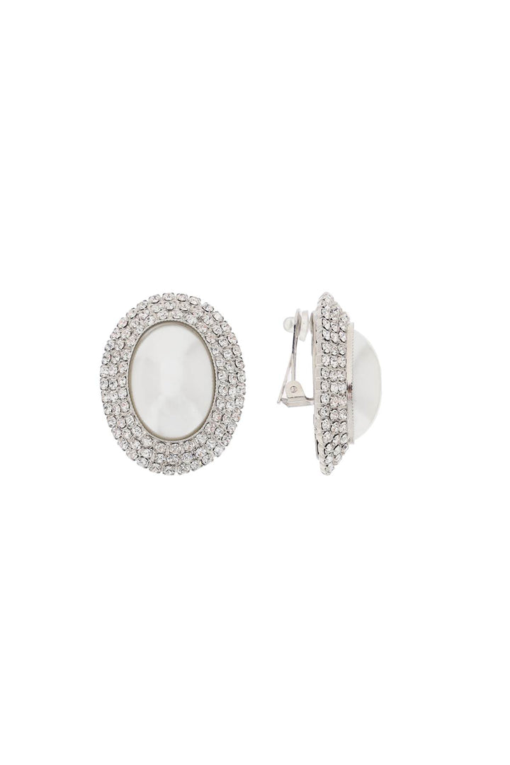 Orecchini Ovali Con Perla E Cristalli - Alessandra Rich - Donna