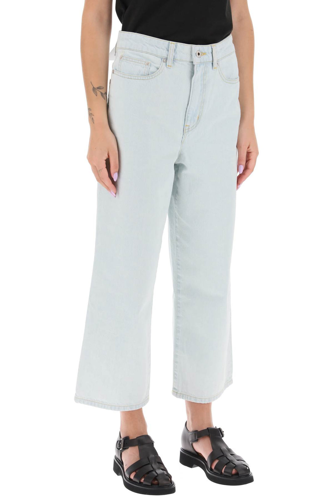 Jeans Cropped A Gamba Ampia 'Sumire' - Kenzo - Donna