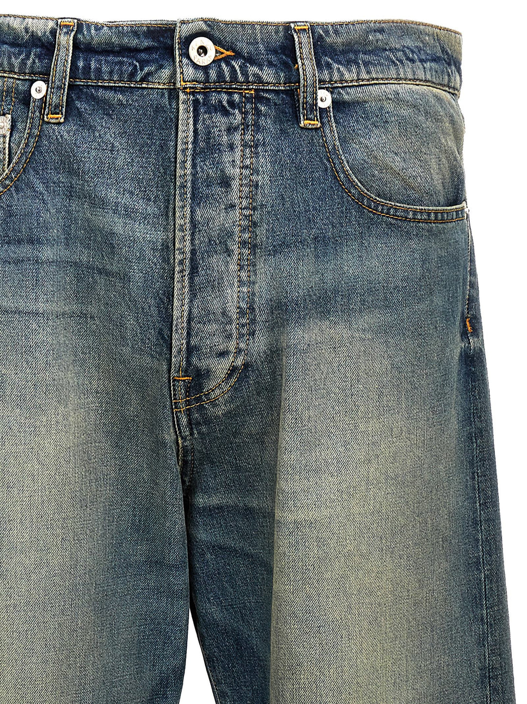 Stone Bleach Asagao Straight Jeans Blu
