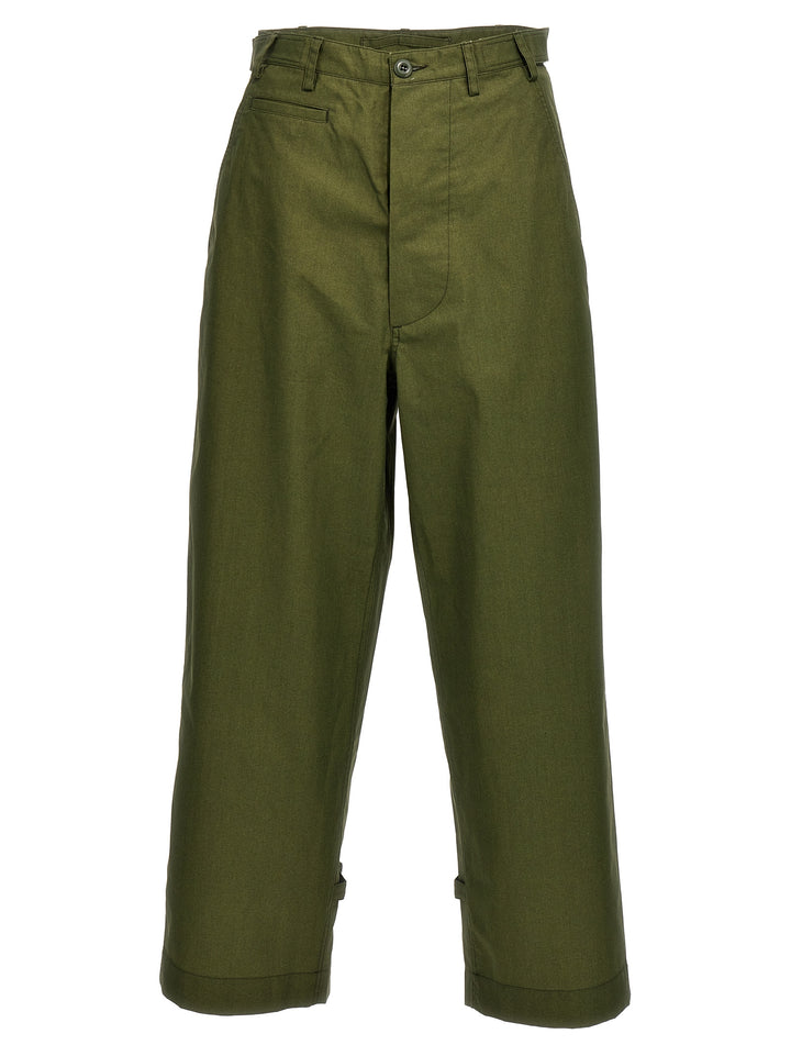 Oversized Straight Pantaloni Verde