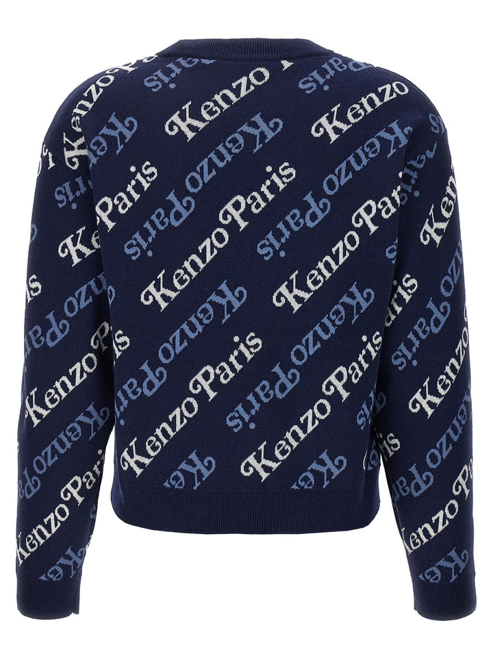 All Over Logo Sweater Maglioni Blu