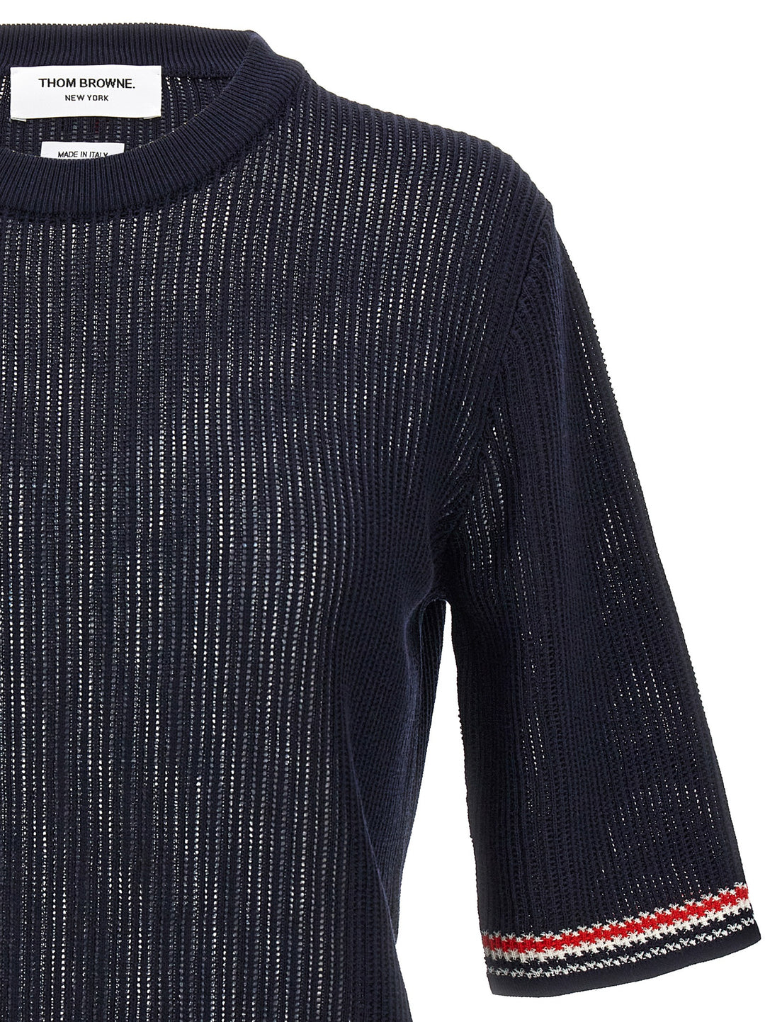 Pointelle Sweater Maglioni Blu