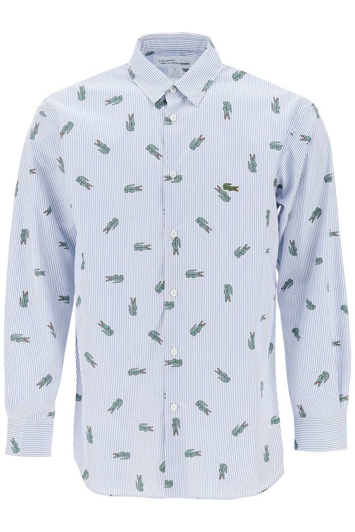 Camicia Oxford Con Motivo Coccodrillo X Lacoste - Comme Des Garçons Shirt - Uomo