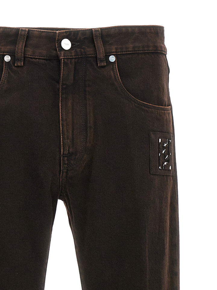 5-Pocket Jeans Pantaloni Marrone