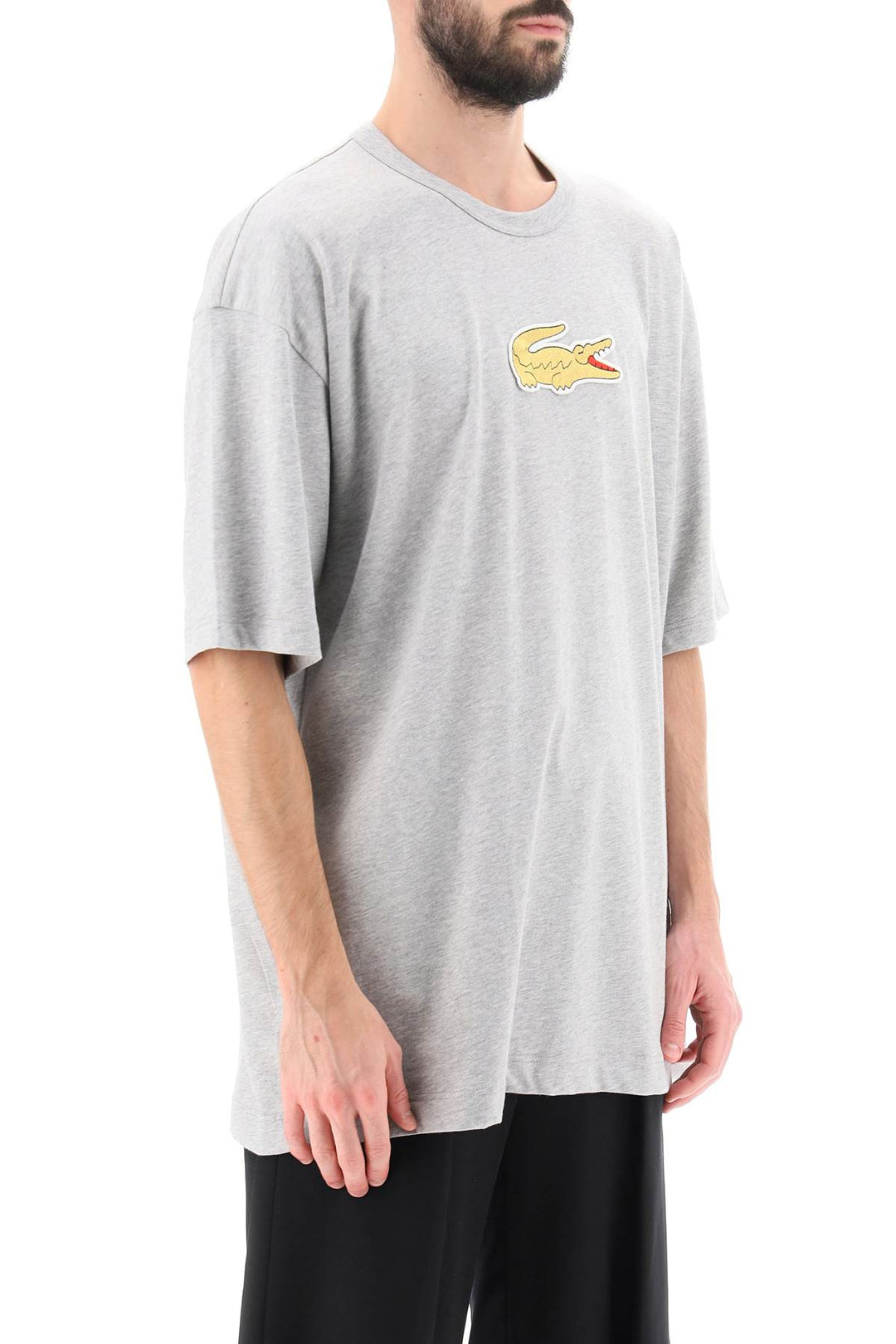 T Shirt Con Coccodrillo Dorato X Lacoste - Comme Des Garçons Shirt - Uomo