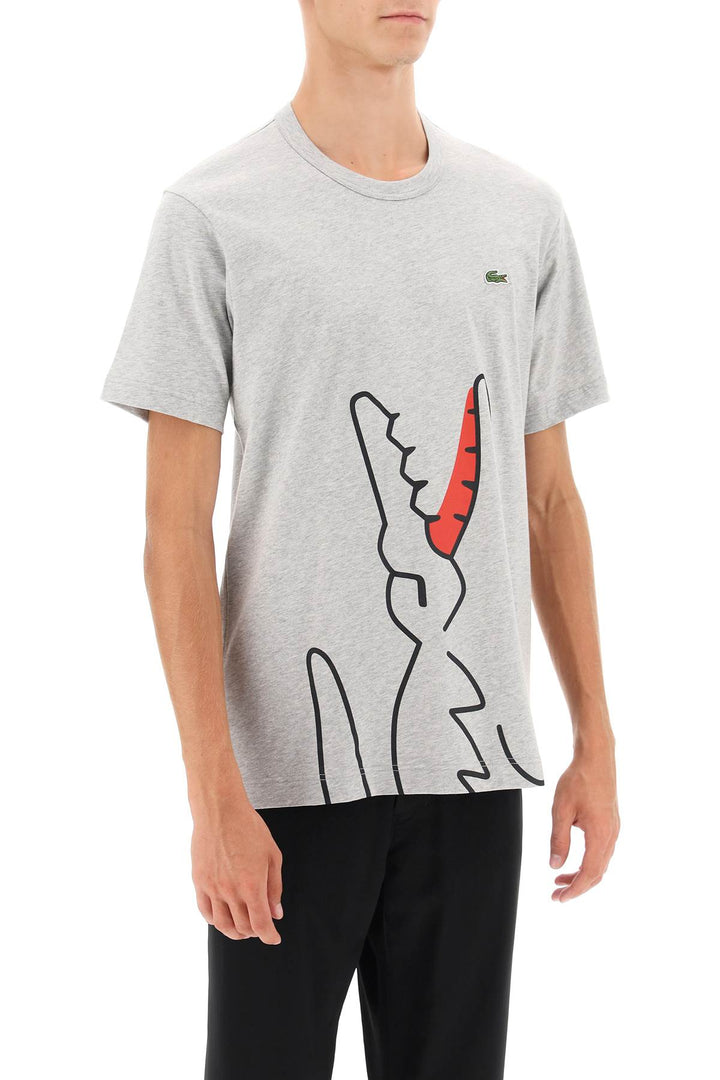 T Shirt Con Stampa Grafica X Lacoste - Comme Des Garçons Shirt - Uomo