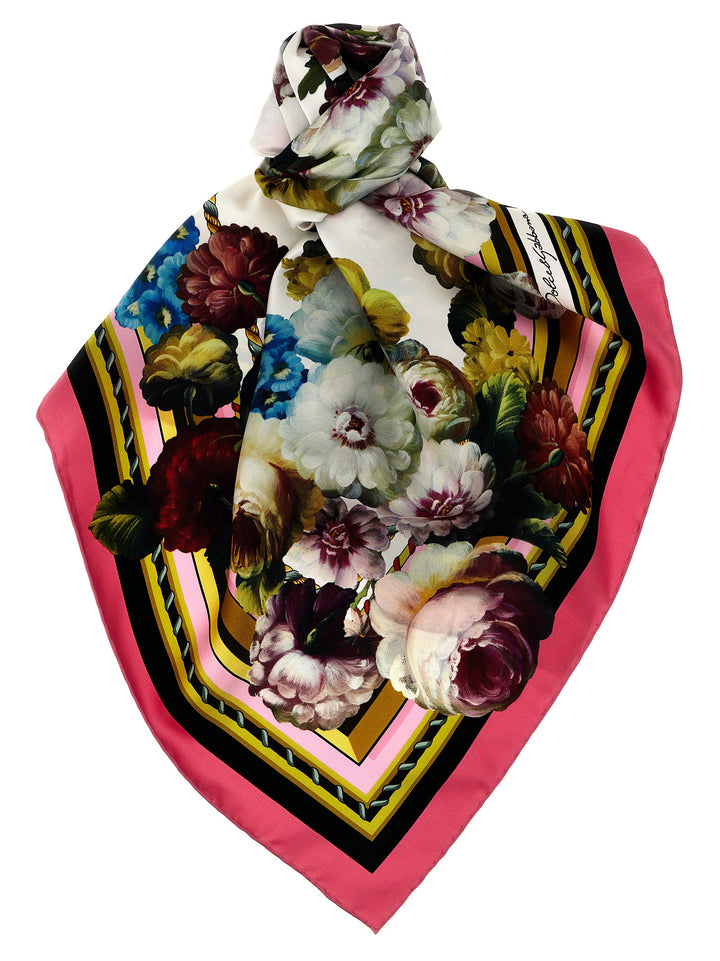 Floral Print Scarf Sciarpe Multicolor