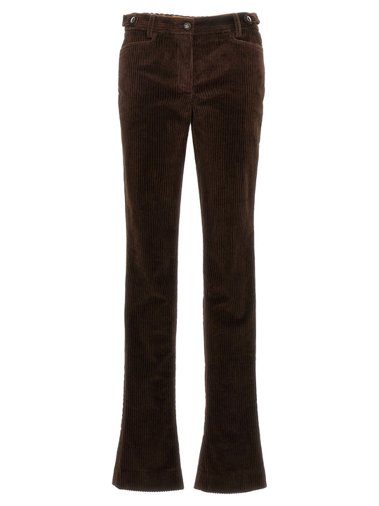 Corduroy Pantaloni Marrone