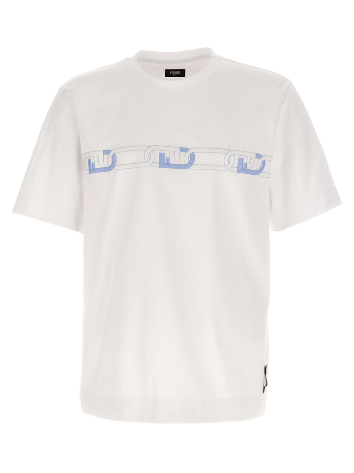 Fendi O T Shirt Bianco