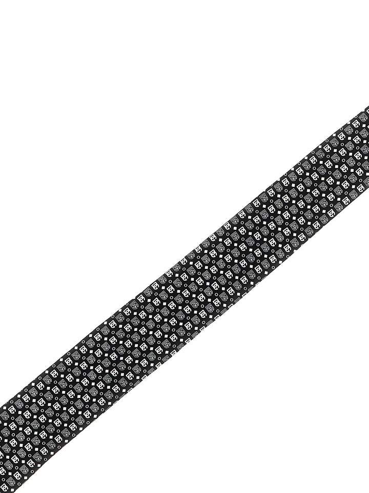 Logo Tie Cravatte Bianco/Nero