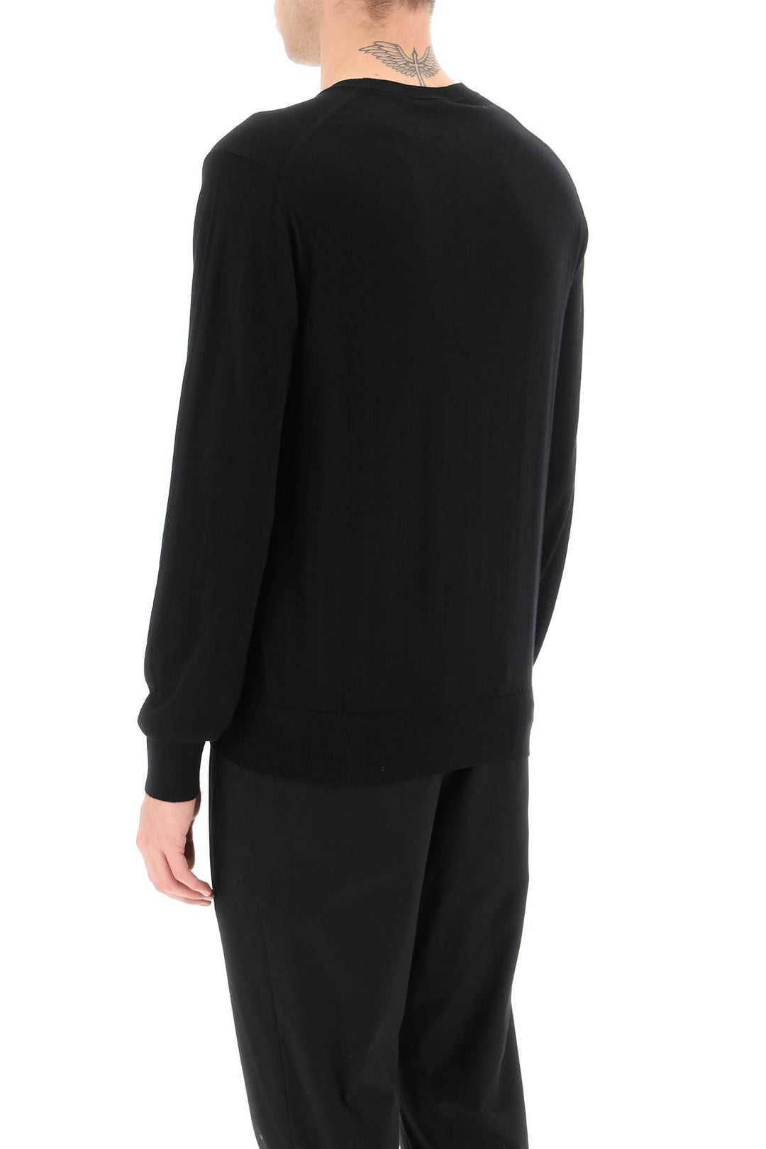 Pullover In Misto Lana Con Logo - Dolce & Gabbana - Uomo