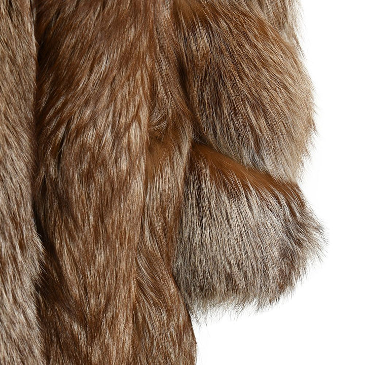 Giacca Camilla Marrone in Pelliccia di Volpe