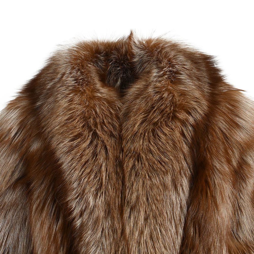 Giacca Camilla Marrone in Pelliccia di Volpe