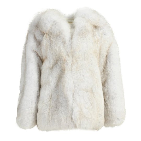 Giacca Extreme Classica Grigia in Pelliccia di Volpe