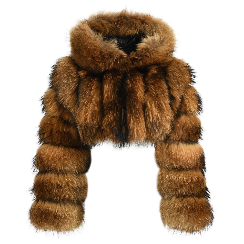 Giacca Koli Marrone in Pelliccia di Volpe