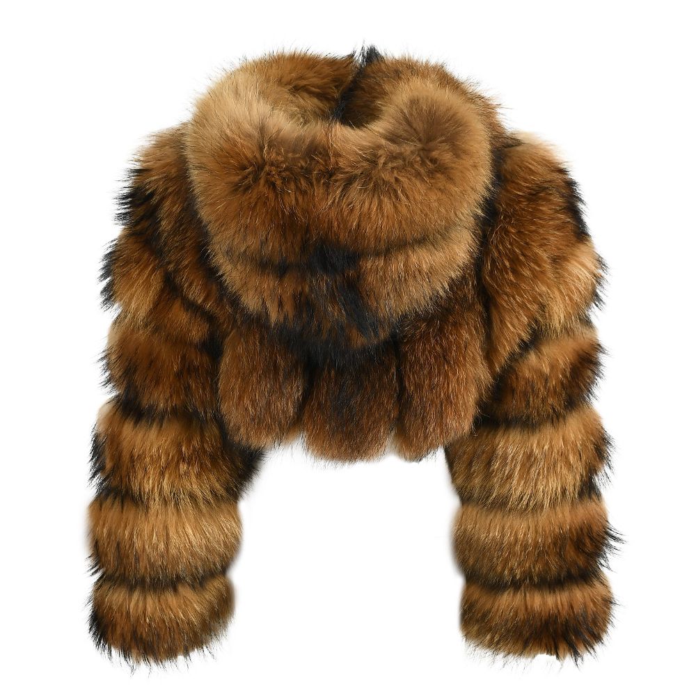 Giacca Koli Marrone in Pelliccia di Volpe