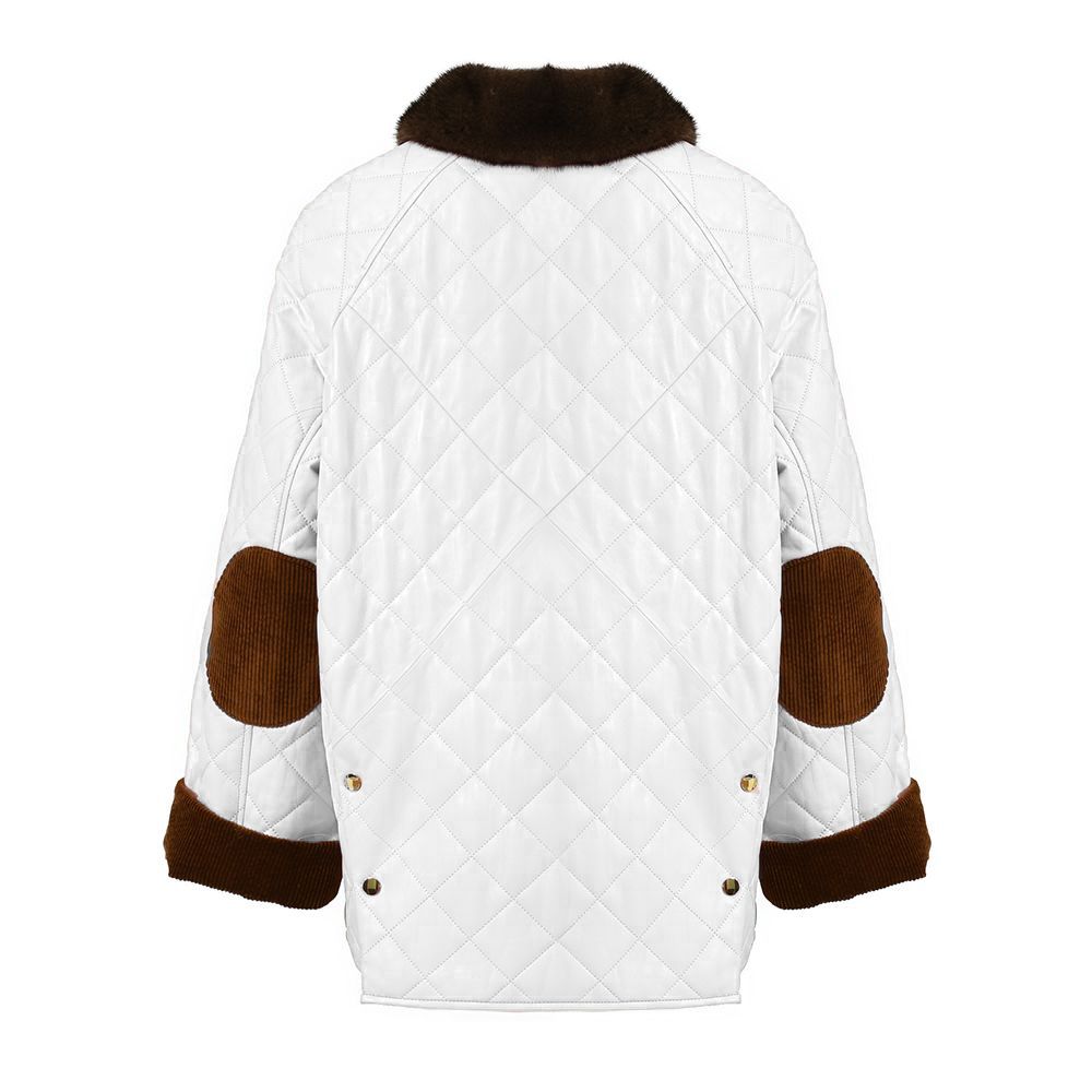 Giacca Molly Bianca in Pelle e Visone